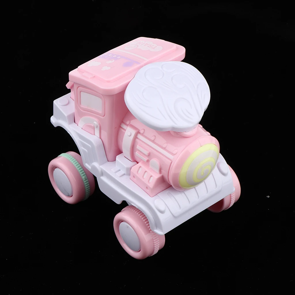 Funny Train Model Toys For Girls Boys Friction Powered Press And Go Car 360° Rolling Train Kids Play Baby Vehicles Model