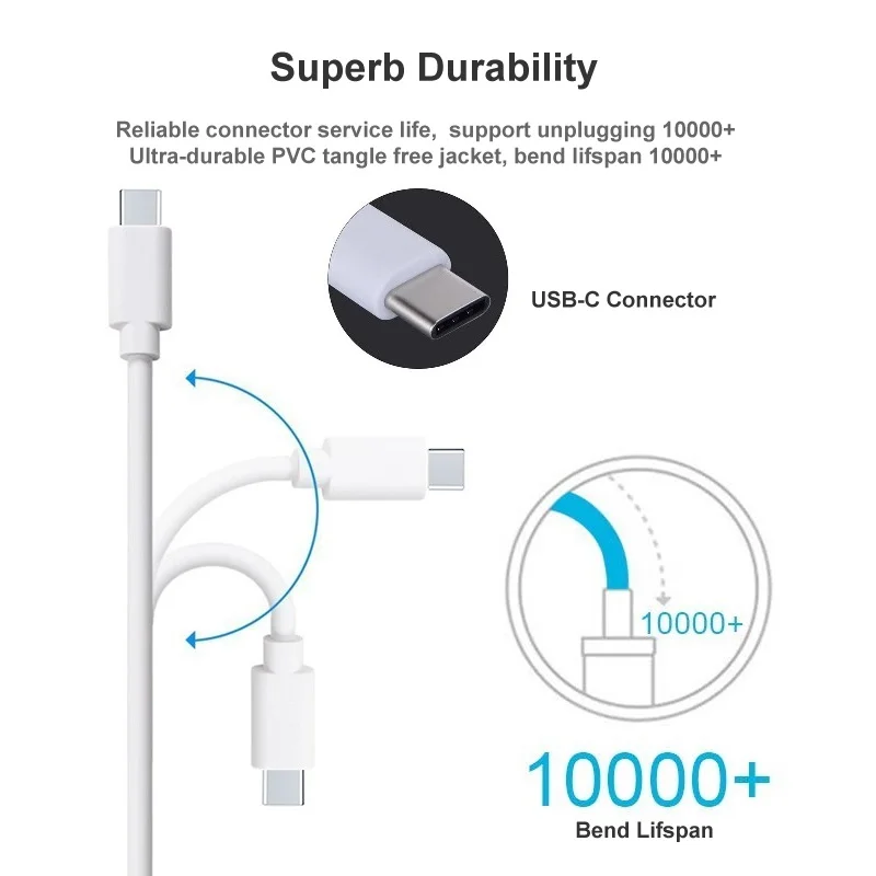 USB кабель Type C/Micro 5 футов 2 в 1 для передачи данных и зарядки мобильный телефон