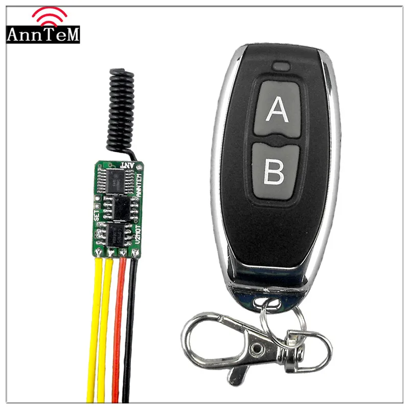 

Anntem brand RF 433mhz Remote Control Switch DC3v to 12v Motor Coil Forward and Reverse Controller Transmitter +Receiver