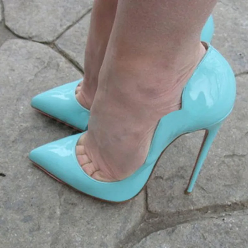 SHOFOO shoes, fashion beautiful free shipping, black (blue, pink) PU, a 11 cm high heel shoes pointed toe pumps. SIZE:34-45 SHOFOO shoes, fashion beautiful free shipping, black (blue, pink) PU, a 11 cm high heel shoes pointed toe pumps. SIZE:34-45