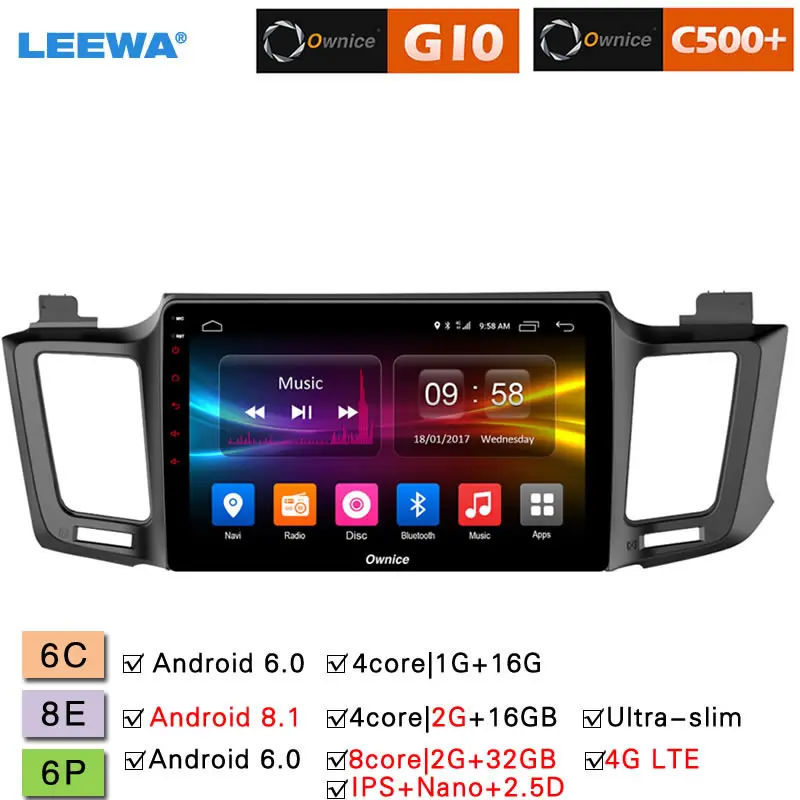 Top LEEWA 10.1 " 2.5D Nano IPS Screen Android 8.1 Octa Core/DDR3 2G/32G/4G LTE Car Media Player For Toyota RAV4 2013-2016 0 Top LEEWA 10.1 " 2.5D Nano IPS Screen Android 8.1 Octa Core/DDR3 2G/32G/4G LTE Car Media Player For Toyota RAV4 2013-2016 0