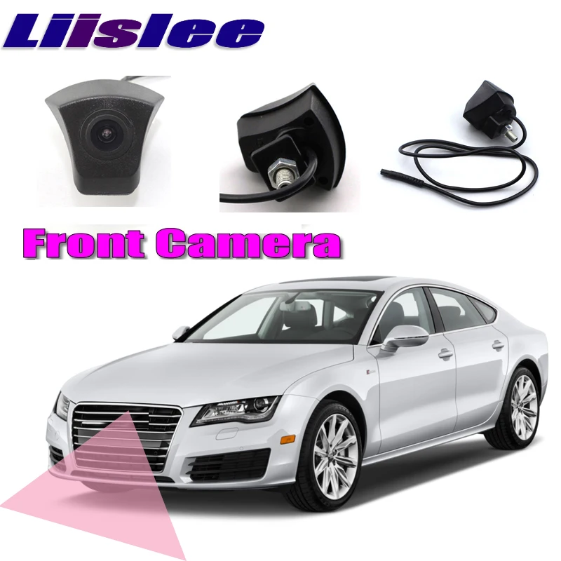 

LiisLee Car Front Camera LOGO CAM For Audi A7 2010-2017 Blind Spot Area Night Vision DIY Manually Control Channel Front Camera