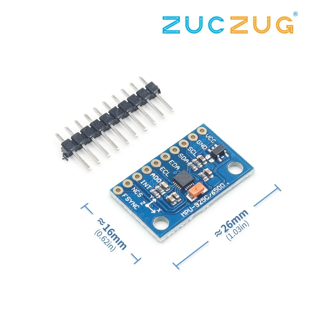 

1Set SPI IIC/I2C GY-9250 MPU 9250 MPU-9250 9-Axis Attitude +Gyro+Accelerator+Magnetometer Sensor Board