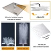 16 Inch Large Square Rain Shower Head Stainless Steel High Pressure Shower Head Polished Finish Ultrathin Bathroom Accessories 3