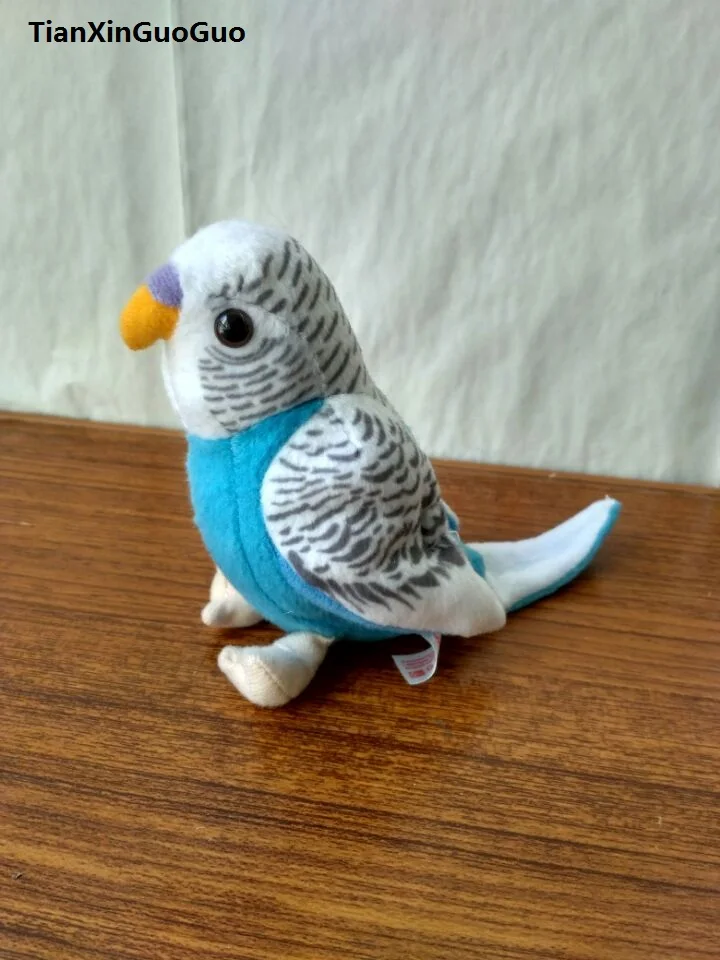 Kecil 12 Cm Burung Parrot Mainan Burung Beo Biru Mewah Lembut