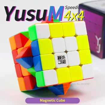 

Yongjun Magnetic Cube 4x4 Yusu M magic Speed Cube 4x4x4 Magnet Cubo Magico 4*4 Magnets Smooth Game Puzzle Children Toys