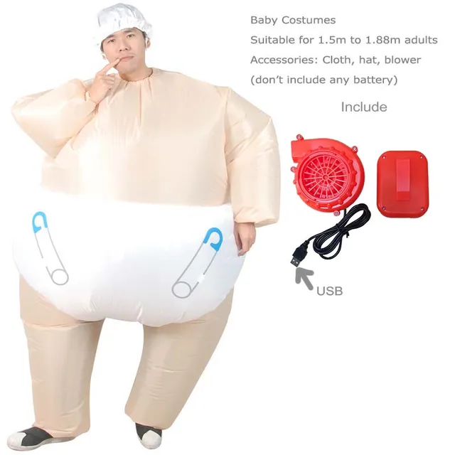 inflatable baby costume for adult, party costume, carnival suit