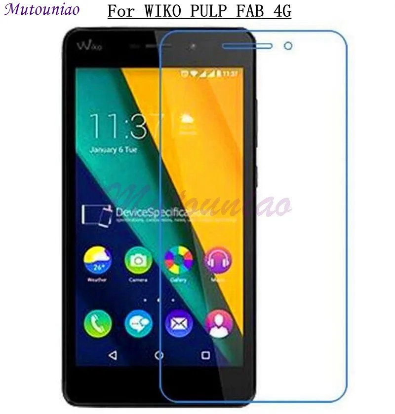 

MuTouNiao Glass For WIKO PULP FAB 4G 9H Premium Tempered Glass Screen Protector Anti-scratch Phone Film For WIKO PULP FAB 4G