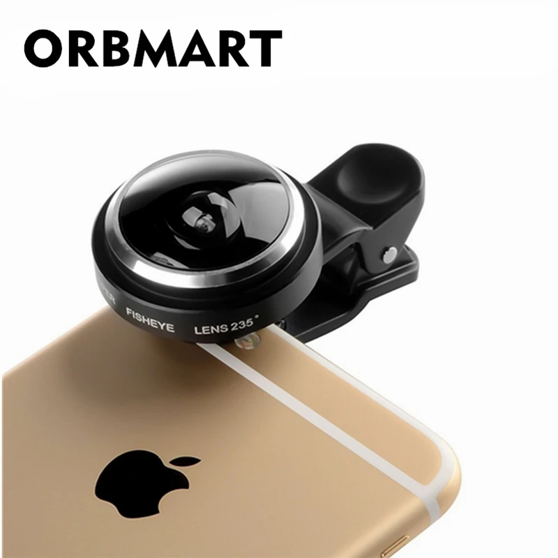 ORBMART 235 градусов Супер Рыбий глаз объектив рыбий глаз Универсальный зажим для смартфонов Объективы для мобильных телефонов