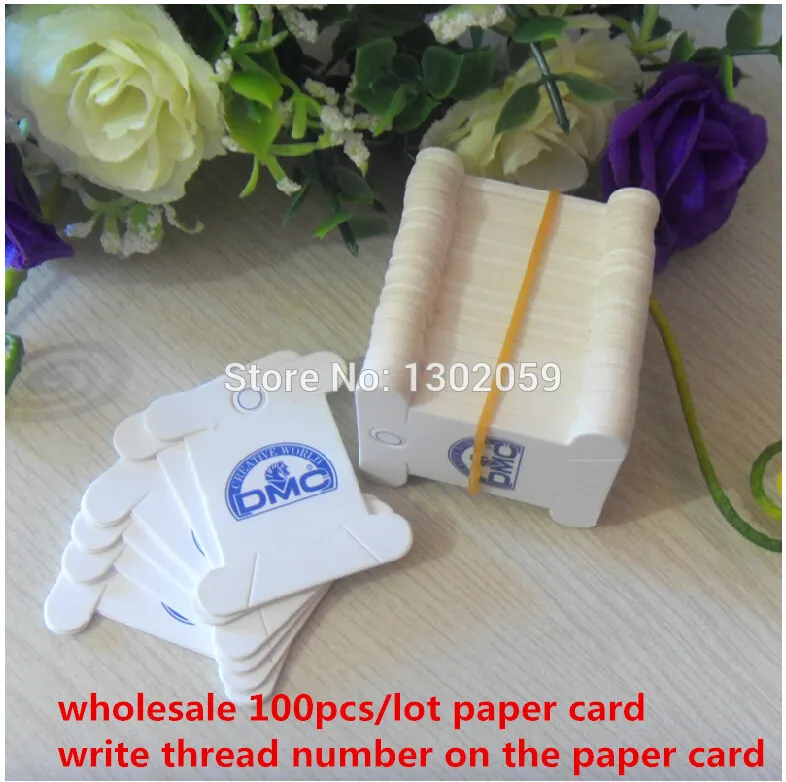 

New 100 Pcs/lot Paper Card Cross Stitch Embroidery Thread Threading Board Card Bobbin