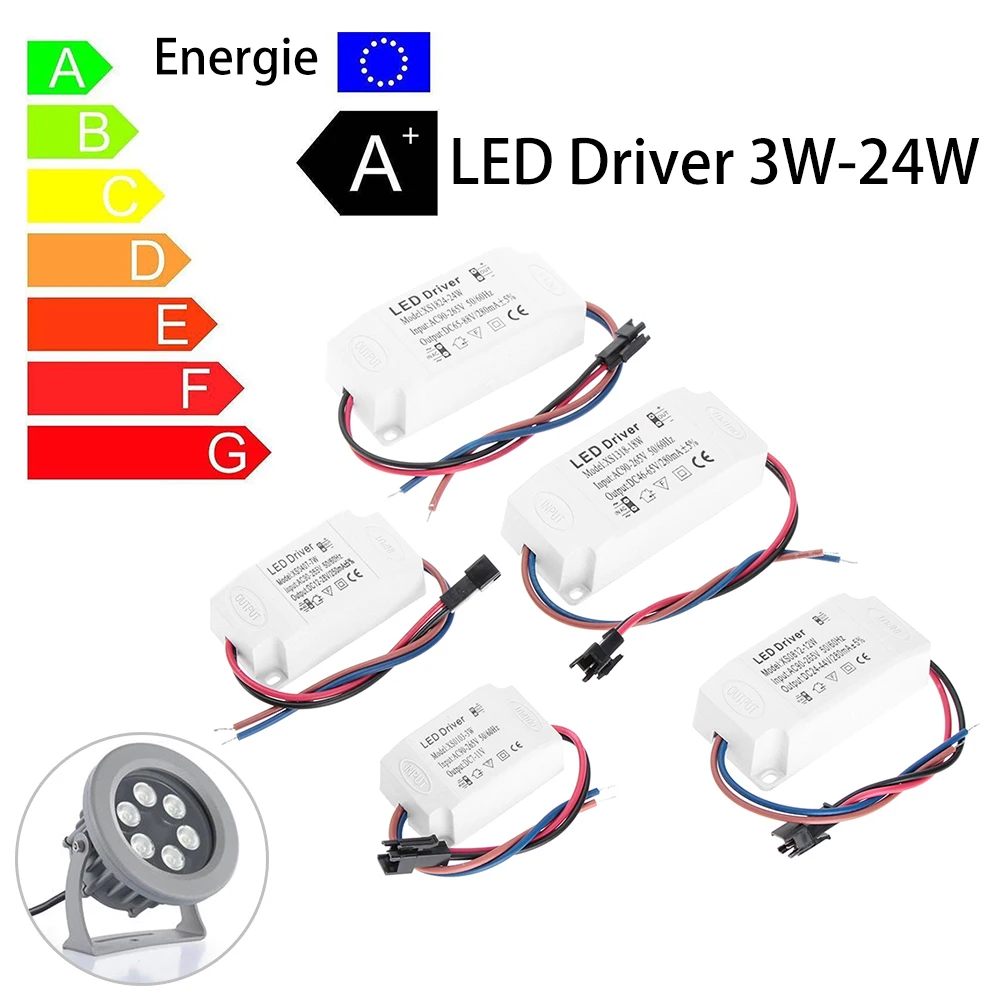AC 85-265 в светодиодный драйвер 3-24 Вт Питание трансформатор постоянного тока адаптер переключатель для блок питания светодиодной ленты
