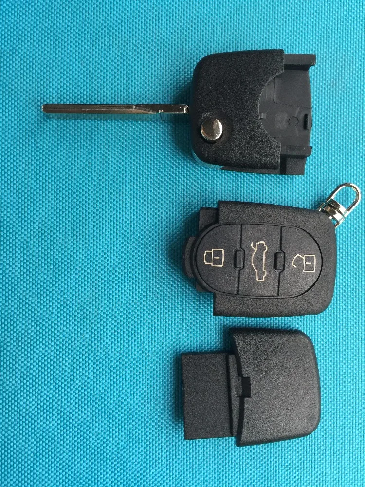 5 шт./лот Новый Сменный Чехол для ключа Audi 3 кнопочный дистанционный флип ключ FOB