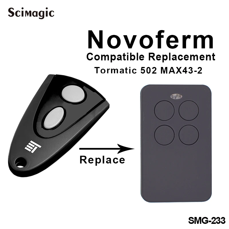 

NOVOFERM Tormatic 502 MAX43-2 garage door Remote Control key duplicator NOVOFERM 433Mhz remote garage rolling code gate control