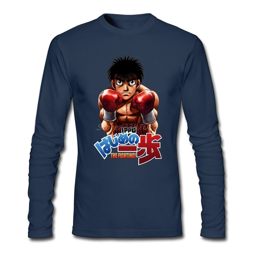 Футболка Hajime no ippo футболка с длинным рукавом на заказ Мужская модная уличная
