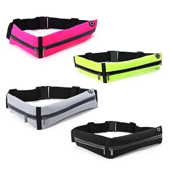 

1Pc Sport Double Zipper Pack Phone Pouch Waist Bum Bag Fitness Running Jogging Belt Waist Bag