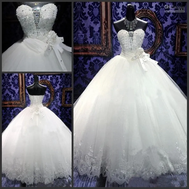 diamond corset wedding dress