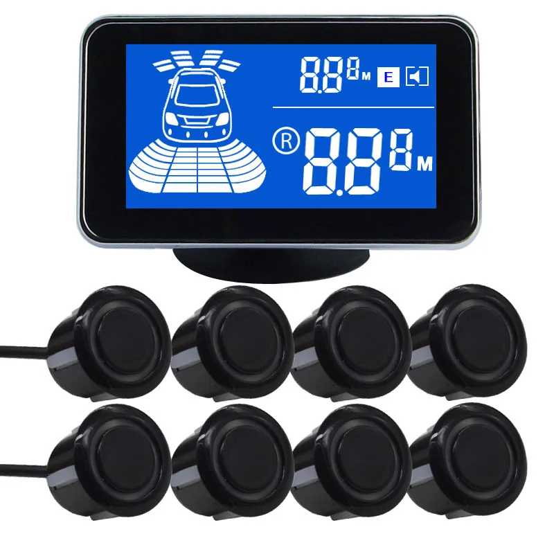 imágenes para 8/NY2020 sensores Car Kit Display LCD Sensor de Aparcamiento para todos los coches aparcamiento detector de ayuda al aparcamiento sensor de aparcamiento imágenes para 8/NY2020 sensores Car Kit Display LCD Sensor de Aparcamiento para todos los coches aparcamiento detector de ayuda al aparcamiento sensor de aparcamiento