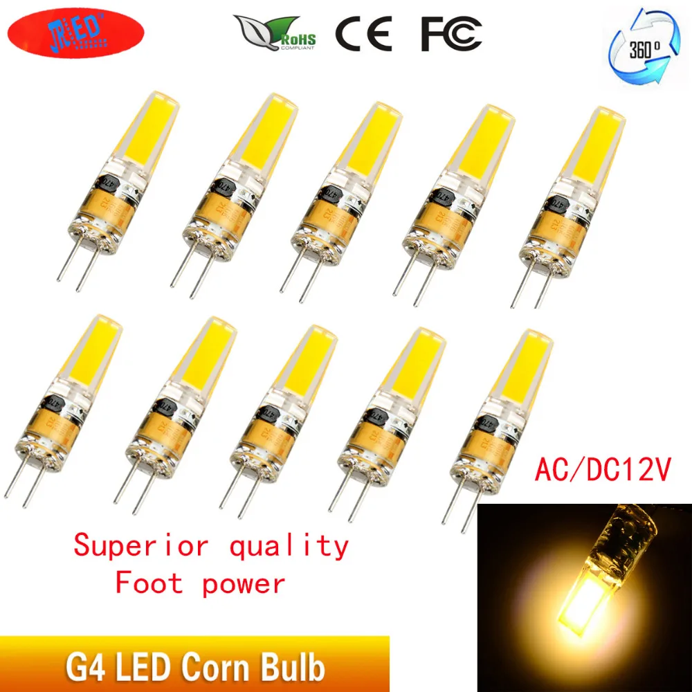 

5PCS G4 LED Lamp 2W COB LED Bulb AC DC 12V 220V Mini Lampada LED G4 COB Light 360 Beam Angle Lights Replace 20W halogen lamp