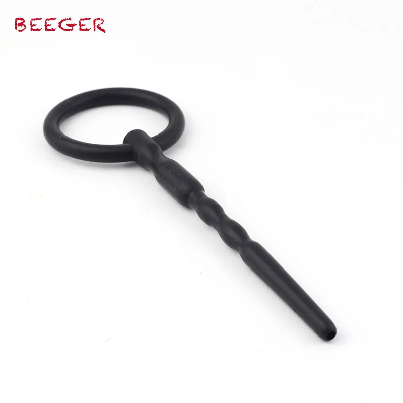 BEEGER PING CUM THRU Силиконовая пробка для пениса гибкие уретральные звуковые