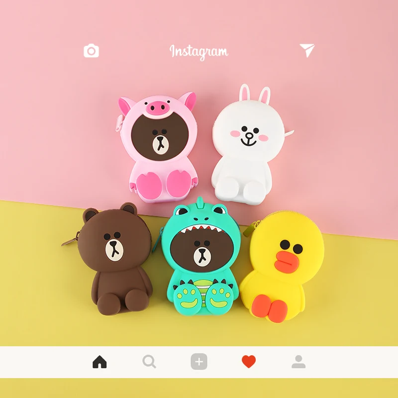 

New Cute Cartoon Bear Earphone Wire Organizer bag Data Line Cables Storage bag Case for airpods storage