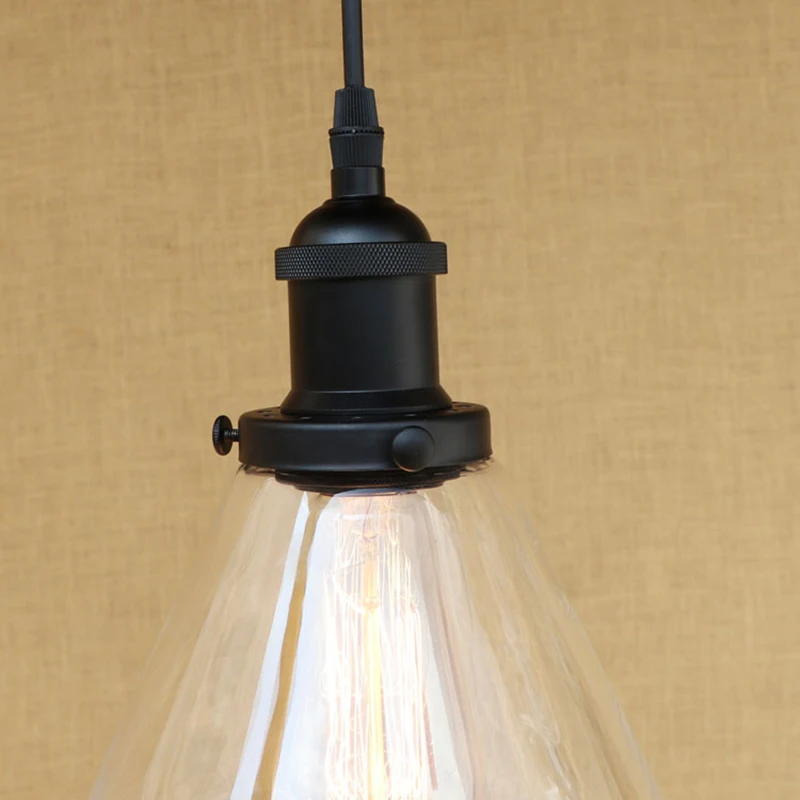 Современный 3 формы стекла абажур подвесной светильник светодио дный лампочка Эдисона подвесные светильники для Освещение для