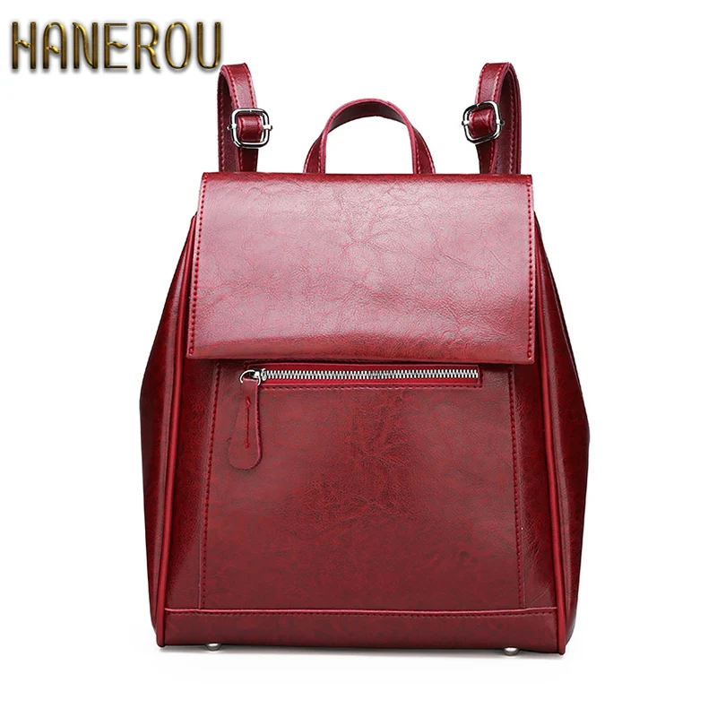 

Vintage Woman Backpack Fashion Leather Backpacks For School Waterproof Large Capacity Backpack Traveling Ladies Shoulder Bags