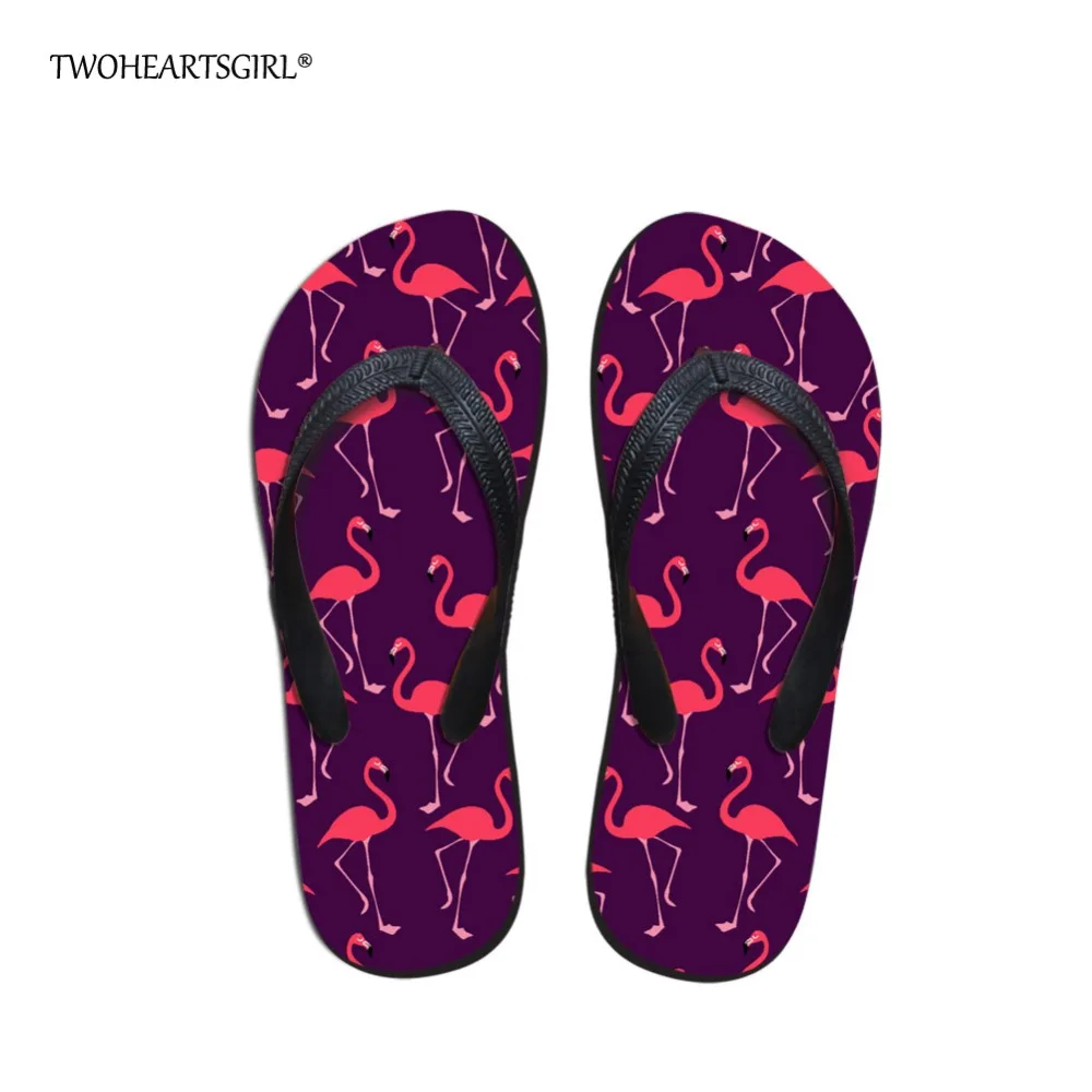 

Twoheartsgirl Trend Fashion 2018 Flamingos Flip Flop Casual Women's Beach Flip Flops Fun Designer Ladies Flat Home Slippers