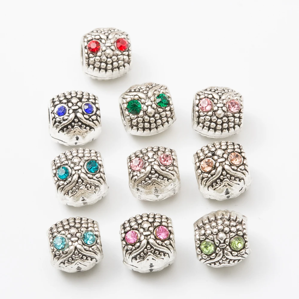 20pcs owl European beads Fit Pandora Charms Original Bracelet Spacer