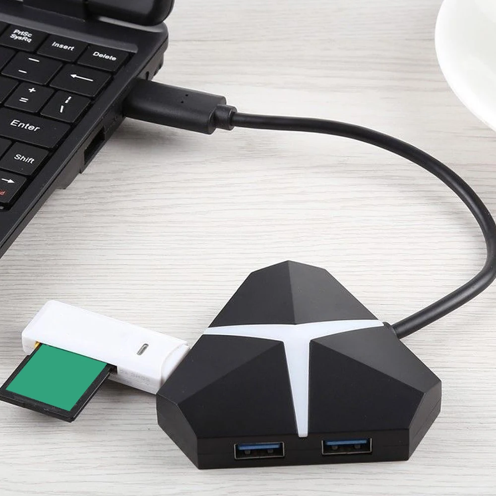 Высокоскоростной 4-портовый концентратор USB 3 0 5 Гбит/с разделитель треугольного