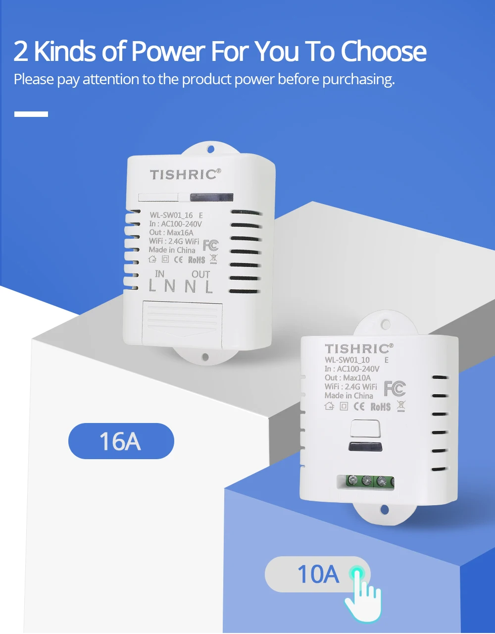 Tishric базовый умный переключатель Wi-Fi 10A/16A беспроводной Таймер с задержкой и пультом дистанционного управления, светильник с поддержкой google home Alexa