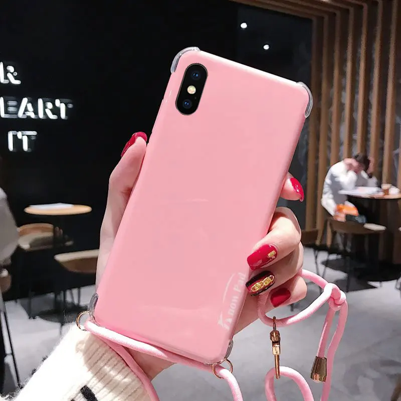 Для iphone XS max XR X антидетонационный чехол конфетного цвета для 8 plus 7 6 6s Plus угловой