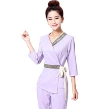 Женский модный набор для скрабов/медицинская униформа/Салон красоты/СПА-клуб туники/Высокое качество