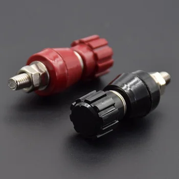 

2pcs/1pair red black 5MM Copper Posts Terminal Blocks Power Supply Terminals Welding Machine Inverter Post Connector JS107