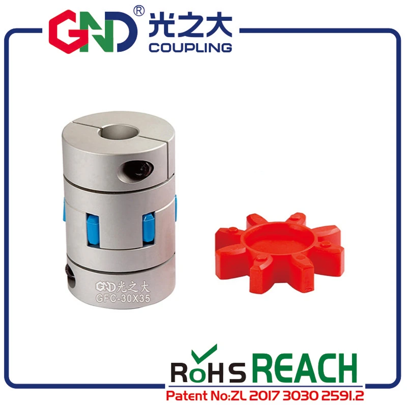 

GND coupling D40 L66 hole minimum 6mm maximum 24mm Jaw shaped clamping flexible coupling shaft coupler