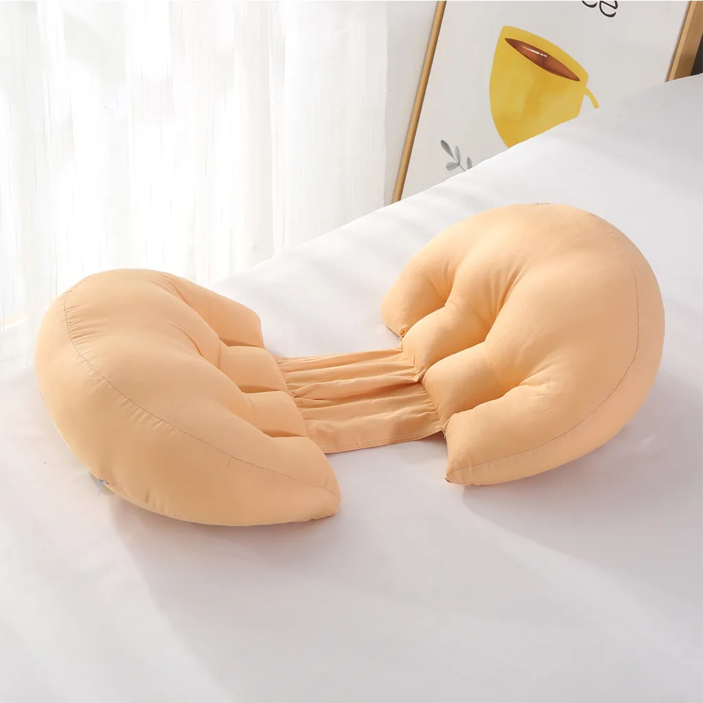 Подушки для беременных женщин, для беременных, для беременных, одноцветные, для сна, u-образная подушка, подушка для живота, для беременных, спящий на боку - Цвет: Yellow
