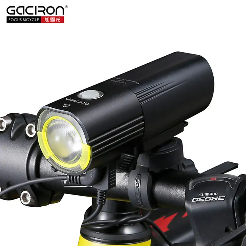 Gaciron Bicycle Headlight D Super Bright Bike L2 LED Lamp Front Lamp 1000Lumens Internal Battery USB