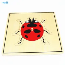 Детские игрушки Монтессори леди головоломка животное для детей дерево для раннего образования дошкольного обучения