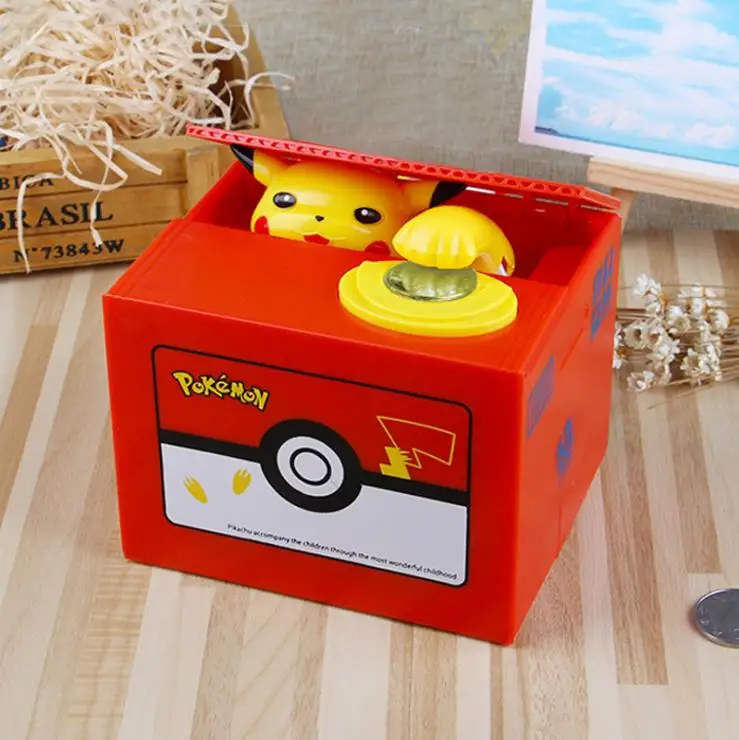 Милая игрушка покемон Копилка электрическая кража Копилка Пикачу Подарок на день рождения настольная игра для детей