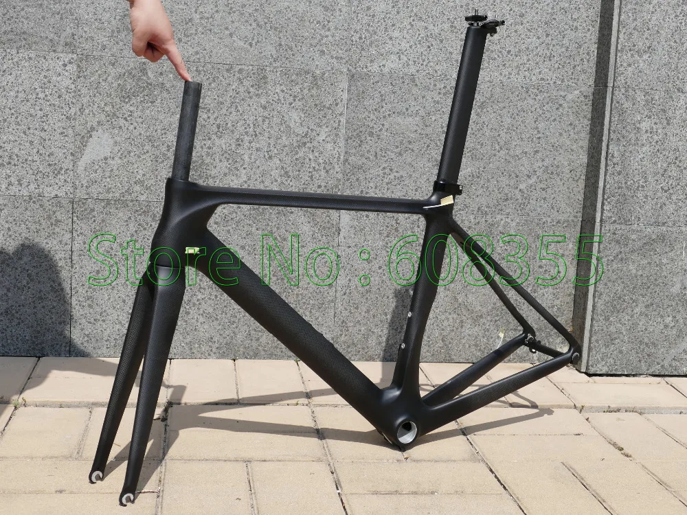 

Full Carbon Matt Glossy Road Bike Frame ( BSA / BB30 ) + Fork + Seatpost + Clamp 50cm 56cm 58CM
