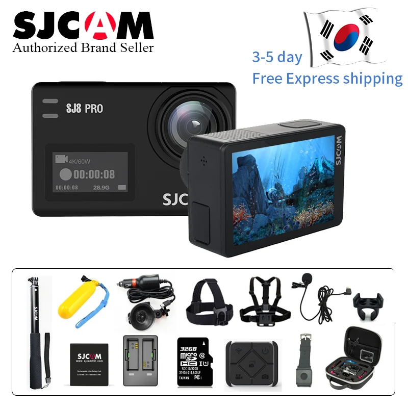 В наличии! SJCAM SJ8 Pro 4K 60fps Спортивная камера Водонепроницаемый Анти встряхивание