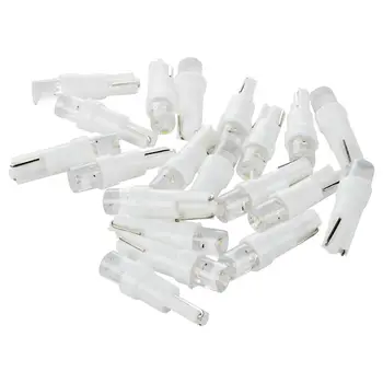 

20 pcs T5 wedge concave LED indicator light meter light bulb white Provides T5 socket LED lamp, high power consumption, durable.