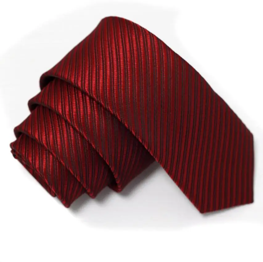 Мужской галстук-бабочка в полоску, из полиэстера, 16 цветов, высокое качество - Цвет: Красный