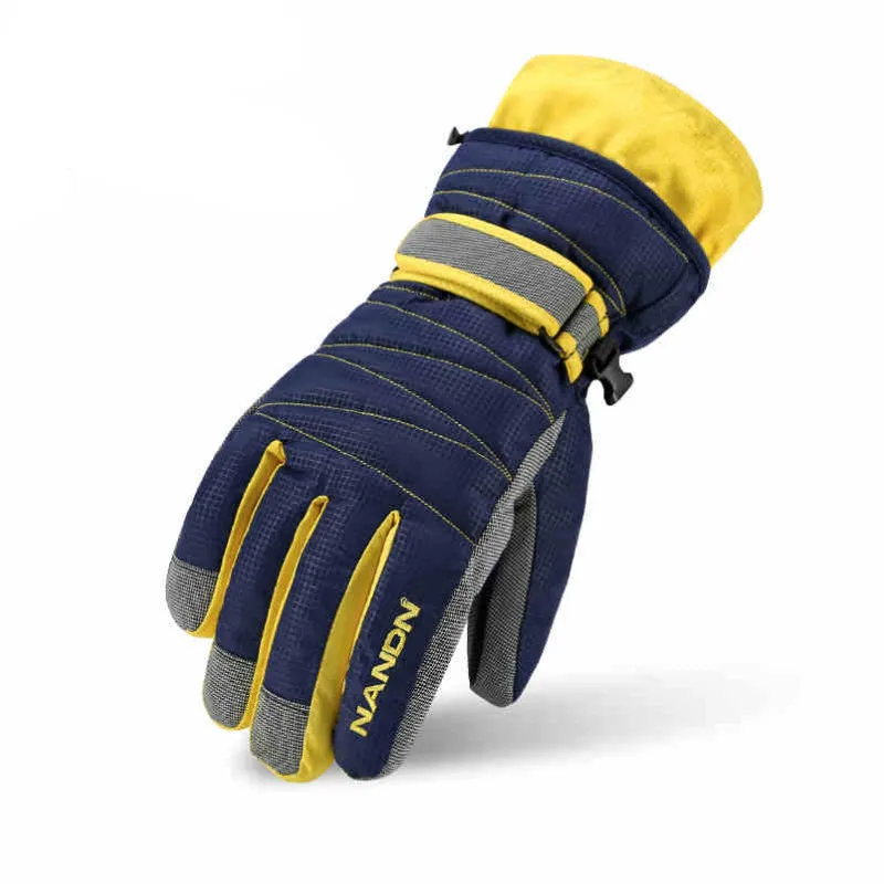 Зимние Семейные лыжные перчатки для мужчин и женщин, ветрозащитные теплые толстые хлопковые перчатки, спортивные лыжные перчатки для сноубординга для взрослых и детей
