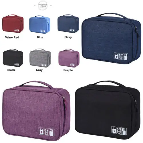 

AU Digital Storage Bag Travel Gadget Organizer Case For Hard Disk/USB/Data Cable