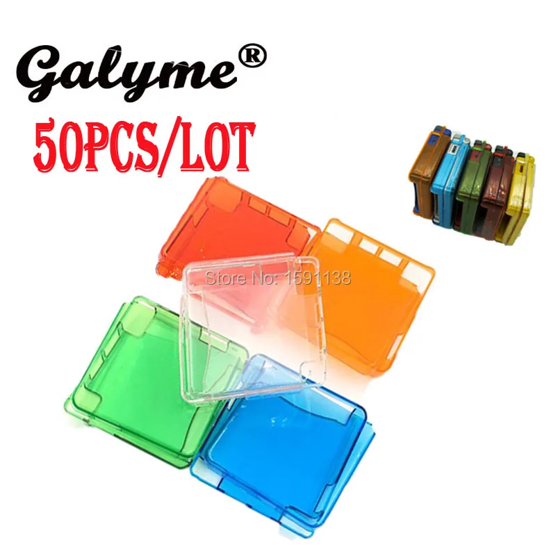 

50PCS/LOT New 5 Color Plastic Hard Protective Shell Crystal Case Cover for Nintend Gameboy Advance SP GBASP Fit Boy Advance Sp
