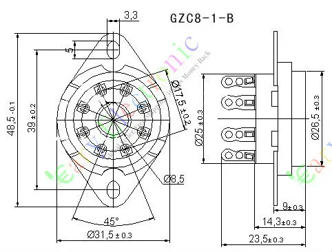Опт и розница 4 шт 8 PIN керамика вакуумные трубки розетки SAVER ДЛЯ KT88 6550 EL34 аудио amps