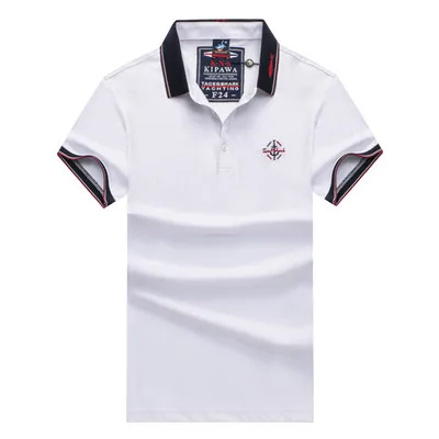 Известный бренд Tace& Shark Polo рубашка мужская Королевская Классическая Повседневная и деловая поло мужская хлопковая вышивка Camisa Polo мужская - Цвет: TC86506-White