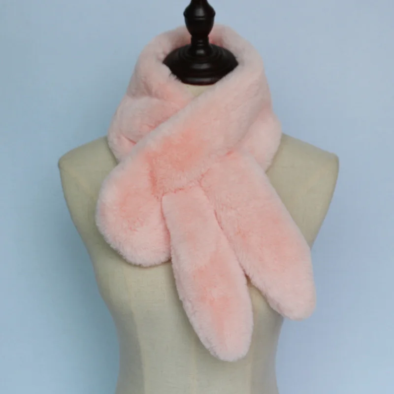 Winter Autumn faux rabbit fur scarves soft multi color creative rabbit