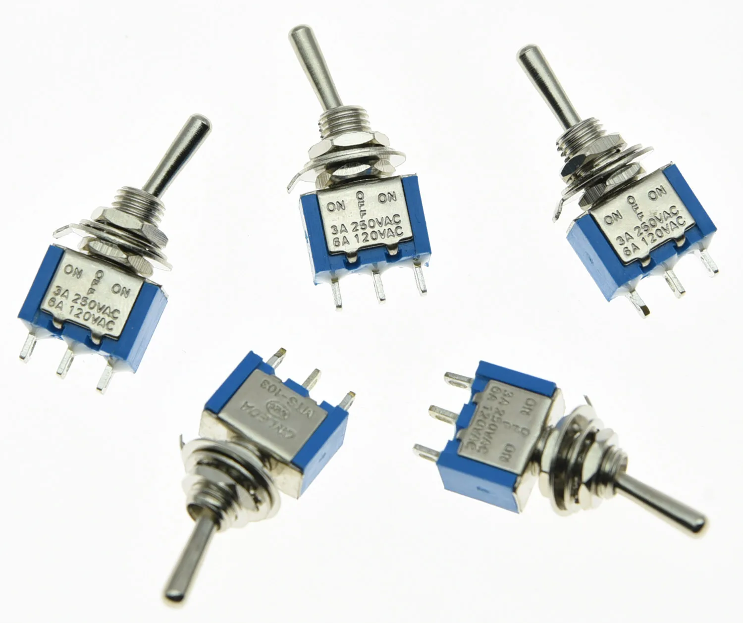 10x SPDT Guitar Mini Toggle Switch 3 Position ON/OFF/ON 3 PIN Car/Boat