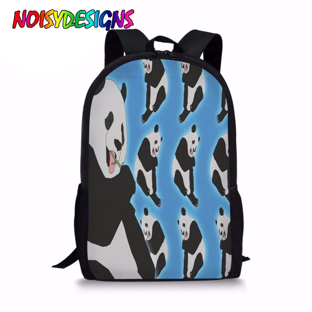#*Cheap NOISYDESIGNS Children Backpack Schoolbag Panda Printed School Bags for Boy Kids Bag Backpacks Infant Satchel Mochila Escolar
